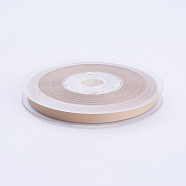 Double Face Matte Satin Ribbon, Polyester Satin Ribbon, Wheat, (1/4 inch)6mm, 100yards/roll(91.44m/roll)(SRIB-A013-6mm-835)