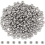 202 Stainless Steel Beads, Rondelle, Stainless Steel Color, 4x2mm, Hole: 1.8mm, 300pcs/box(STAS-NB0001-64A)