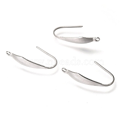 316 Surgical Stainless Steel Earring Hooks, with Vertical Loop, Ear Wire, Stainless Steel Color, 20.5x4.5mm, Hole: 1.2mm(X-STAS-Z034-10P)