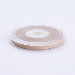 Double Face Matte Satin Ribbon, Polyester Satin Ribbon, Wheat, (1/4 inch)6mm, 100yards/roll(91.44m/roll)(SRIB-A013-6mm-835)