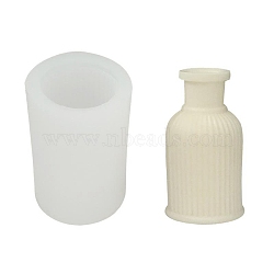 Grooved Vase Food Grade Silicone Molds, Resin Casting Molds, for UV Resin, Epoxy Resin Craft Making, White, 79x53mm, Inner Diameter: 40mm(DIY-C053-03)