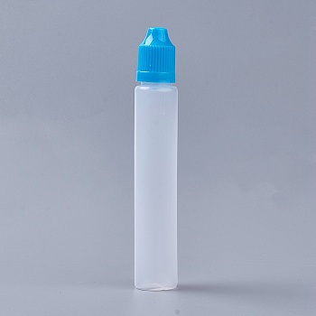 Plastic Bead Containers, with Lid, Column, Dodger Blue, 131x22mm, Capacity: 30ml(1.01 fl. oz)