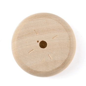 Schima Wood Vehicle Wheels, Toy Making Accessories, Flat Round, BurlyWood, 3.8x1.2cm, Hole: 4.5mm