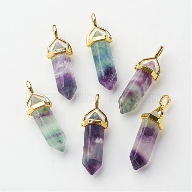 Natural Fluorite Pointed Pendants(G-G902-A07)-2