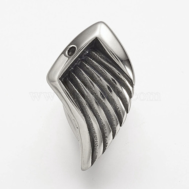 Antique Silver Wing Stainless Steel Clasps
