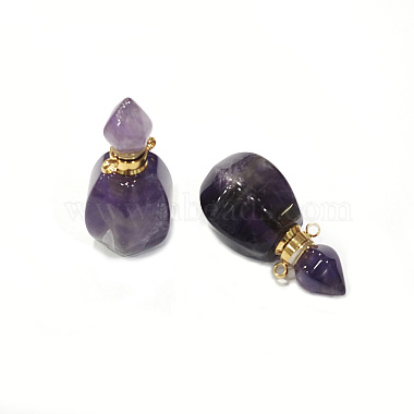 Faceted Natural Amethyst Pendants(G-H252-B05)-2