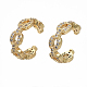 Brass Cubic Zirconia Cuff Earrings(EJEW-R114-008G-NF)-3