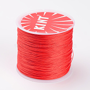 Round Waxed Polyester Cords, Orange Red, 0.45mm, about 174.97 yards(160m)/roll(YC-K002-0.45mm-17)
