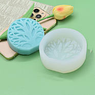 DIY Silicone Candle Molds, for Scented Candle Making, Tree of Life, Flat Round, 93x31mm(TREE-PW0001-41B)