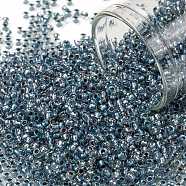 TOHO Round Seed Beads, Japanese Seed Beads, (263) Inside Color AB Crystal/Light Capri, 11/0, 2.2mm, Hole: 0.8mm, about 1110pcs/10g(X-SEED-TR11-0263)