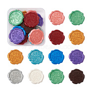 20Pcs 10 Colors Adhesive Wax Seal Stickers, For Envelope Seal, Word Love, Mixed Color, 33.4x33.4x2.2mm, 2pcs/color(DIY-TA0003-46)