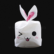 Kawaii Bunny Plastic Candy Bags, Rabbit Ear Bags, Gift Bags, Two-Side Printed, Hot Pink, 22.5x14cm(ABAG-Q051B-13)