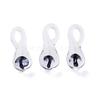 Handmade Lampwork Glass Pendants, Pyrex, Mushroom, Black, 21~25x9~10mm, Hole: 3~4mm(LAMP-Q028-12C)