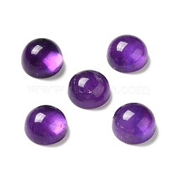 Natural Amethyst Cabochons, Half Round, 12x6mm(G-H282-05A)