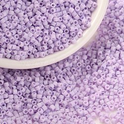 Cylinder Seed Beads, Frosted Colors, Uniform Size, Plum, 2x1.3~1.5mm, Hole: 0.8~1mm, about 40000pcs/bag, 450g/bag(SEED-H001-C11)