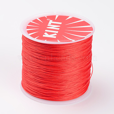 0.45mm OrangeRed Waxed Polyester Cord Thread & Cord