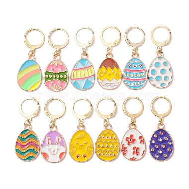 Mixed Color Egg 304 Stainless Steel Pendant Decorations