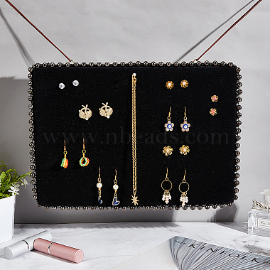 Rectangle Velvet Earrings Hanging Display Stands(EDIS-WH0022-12B)-4