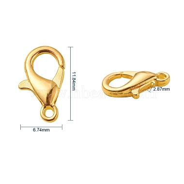 Zinc Alloy Lobster Claw Clasps(PALLOY-YW0001-12G)-8