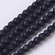 Chapelets de perles en pierre noire synthétique(X-G-C059-4mm-1)-1