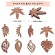 16Pcs 8 Style Autumn Theme Natural Walnut Wood Pendants(WOOD-SZ0001-29)-2