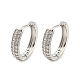 Brass with Cubic Zirconia Hoop Earrings(EJEW-G363-15P)-1