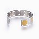 304 Stainless Steel Cuff Bangles(BJEW-H578-03GP)-3