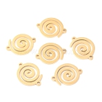 304 Stainless Steel Links Connectors, Vortex, Golden, 15x11x1.1mm, Hole: 1mm(STAS-O142-27G)