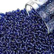 TOHO Round Seed Beads, Japanese Seed Beads, (2206C) Silver Lined Starry Night Blue, 11/0, 2.2mm, Hole: 0.8mm, about 5555pcs/50g(SEED-XTR11-2206C)