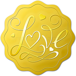 Self Adhesive Gold Foil Embossed Stickers, Medal Decoration Sticker, Word, 5x5cm(DIY-WH0211-181)