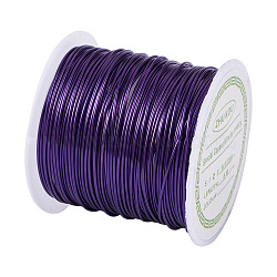 Round Copper Wire Copper Beading Wire for Jewelry Making, Long-Lasting Plated, Indigo, 20 Gauge, 0.8mm, about 26.24 Feet(8m)/roll(YS-TAC0004-0.8mm-08)