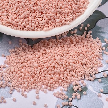 MIYUKI Delica Beads, Cylinder, Japanese Seed Beads, 11/0, (DB1513) Matte Opaque Light Salmon, 1.3x1.6mm, Hole: 0.8mm, about 10000pcs/bag, 50g/bag
