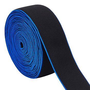 5 Yards Nylon Elastic Bands, for DIY Accessories, Flat, Cornflower Blue, 40mm