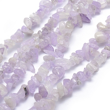 Natural Amethyst Beads Strands, Chip, 5~8mm, Hole: 1mm, about 33 inch(84cm)