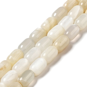 Natural White Moonstone Beads Strands, Column, 9x6mm, Hole: 0.9~1mm, about 20~21pcs/strand, 7.09~7.48 inch(18~19cm)