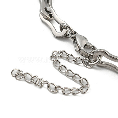 304 pulseras de cadenas tipo cable de acero inoxidable para hombres y mujeres(BJEW-D042-17P)-3