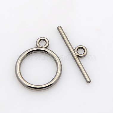 Gunmetal Flat Round Alloy Toggle and Tbars