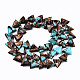 Assembled Natural Bronzite and Synthetic Turquoise Beads Strands(G-S366-062)-2