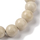 10 bracelets ronds de perles tressées en fossiles naturels de mm(BJEW-C067-01C-26)-3