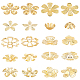 Elite 100Pcs 10 Styles Brass Bead Caps for DIY Hair Decoration Accessories(KK-PH0005-72)-1