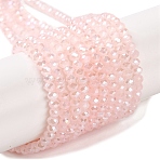 Baking Electroplate Glass Beads Strands, AB Color, Faceted, Rondelle, Lavender Blush, 3x2mm, Hole: 0.7mm, about 135~140pcs/strand, 32~34cm(X-DGLA-A039-J2MM-B14)