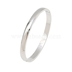 304 Stainless Steel Hinged Bangles, Plain Bangles for Women, Stainless Steel Color, Inner Diameter: 2.36x2.01 inch(6x5.1cm)(BJEW-A162-01B-P)