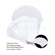 Cardboard Display Cards, Used for Necklace, Bracelet, Pendant and Barrette, with OPP Cellophane Bags, White, 9x5cm, 15.5x6cm(PDIS-YW0001-01)