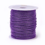 Iron Ball Chains, Soldered, with Spool, Electrophoresis, Blue Violet, 1.5mm, about 100yards/roll(91.44m/roll)(CH-F002A-05)