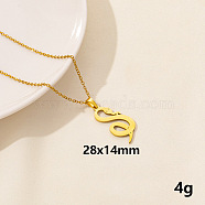 304 Stainless Steel Serpentine Pendant Necklaces, Cable Chain Necklaces(RN6163-10)