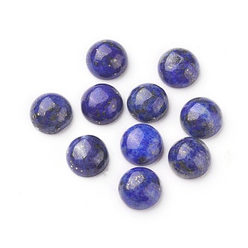 Natural Lapis Lazuli Cabochons, Dyed, Half Round, 6~6.5x3~3.5mm