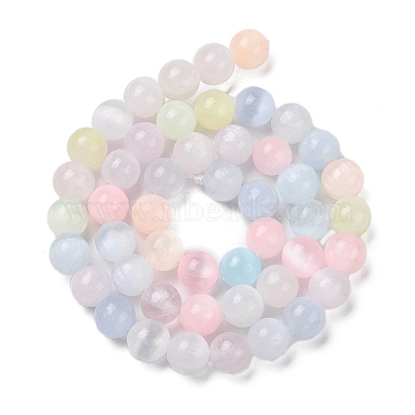 Macaron Color Natural Selenite Beads Strands(G-Q162-A01-02A-02)-3