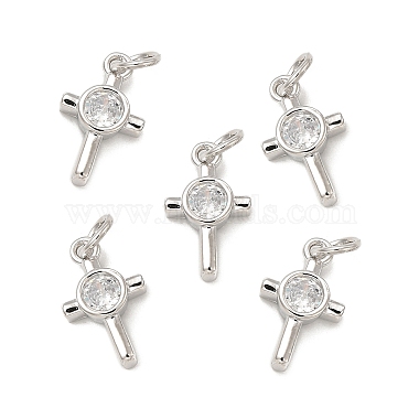 Brass Micro Pave Cubic Zirconia Charms(KK-E068-VB239)-2