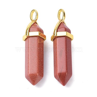 Synthetic Goldstone Pointed Pendants(G-G025-01G-35)-2