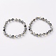 Bracelets extensibles en perles de pierre terahertz(BJEW-Z007-B-02)-1
